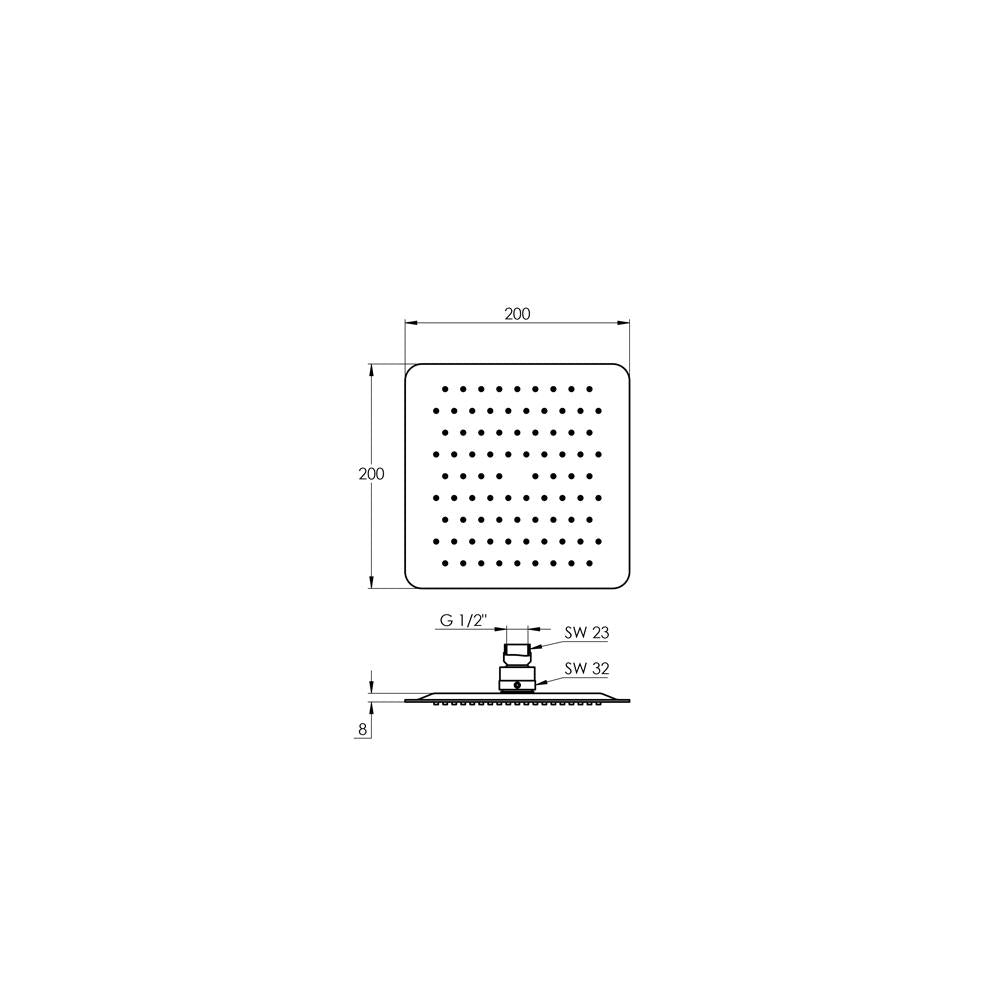 Treos Regenbrause Ultraflach