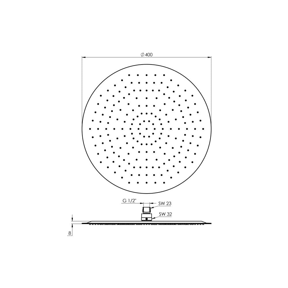 Treos Regenbrause Ultraflach 400